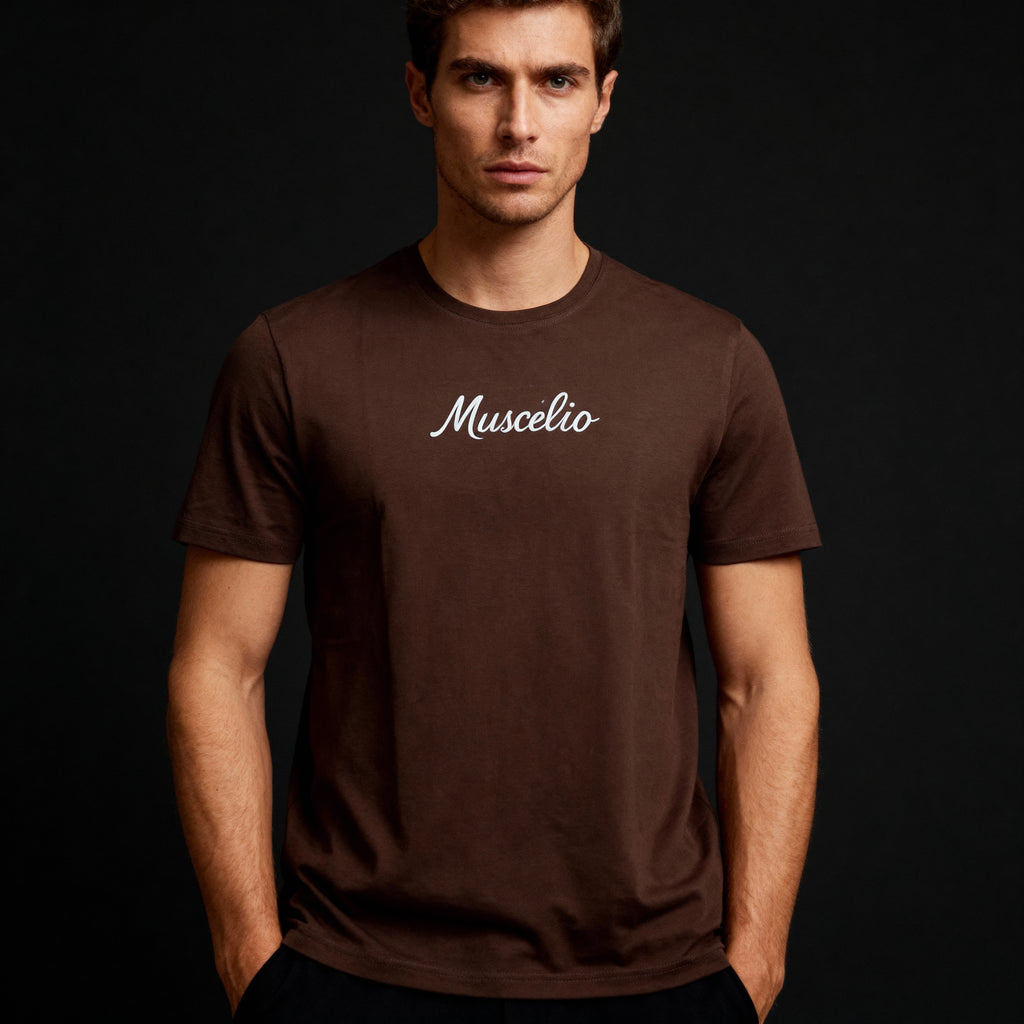 Cotton T-Shirts Brown