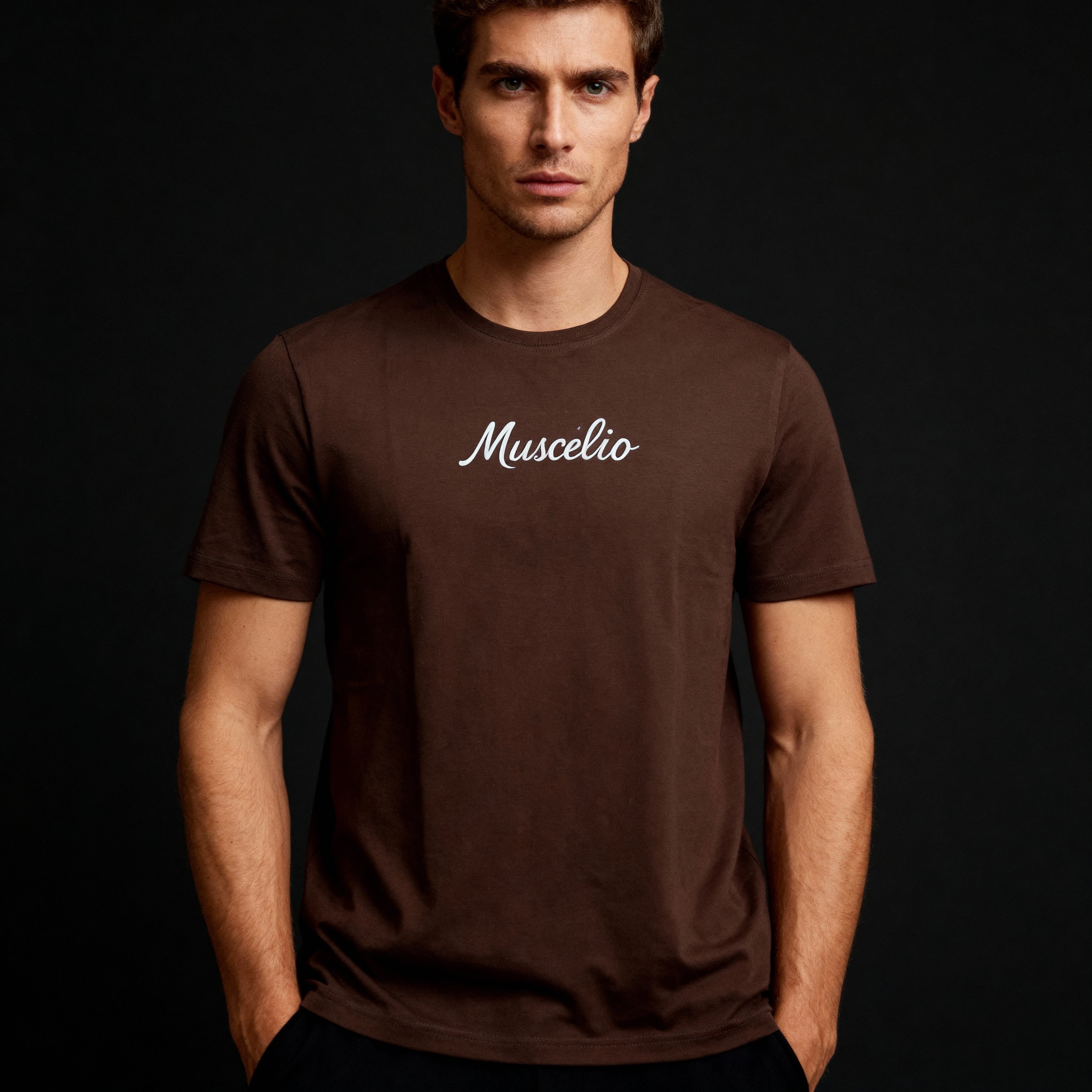 Cotton T-Shirts Brown